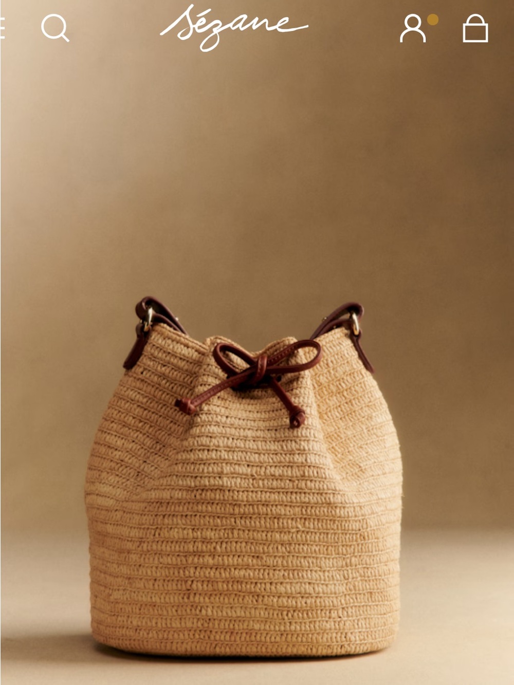 Sezane Bolso Farrow Raffia Bag